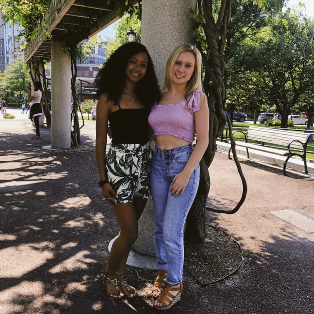 Light purple tie crop top